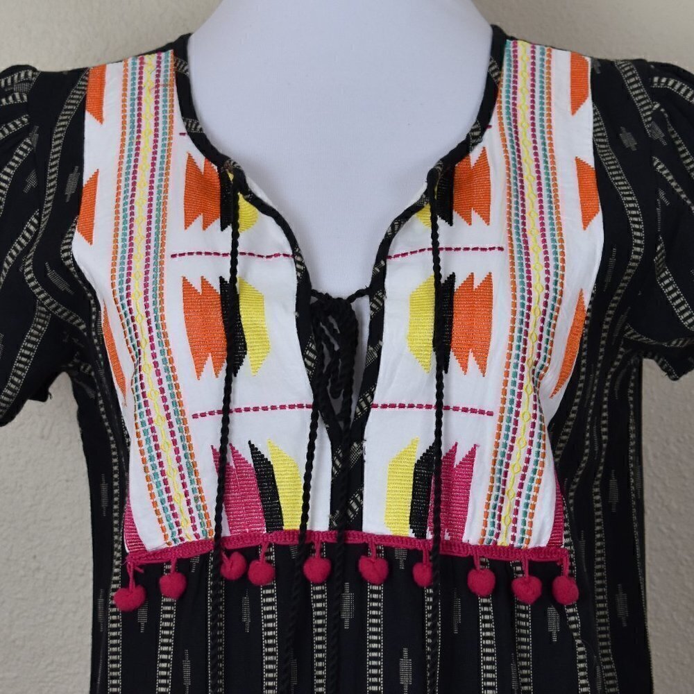 THML Embroidered Jacquard Boho Dress NEW Small - Picture 7 of 8